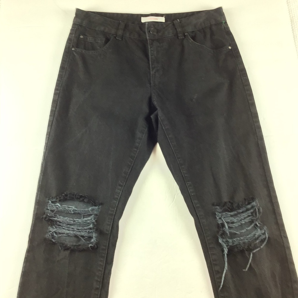 Refuge Distress Black Jeans Size 6 - Picture 2 of 6